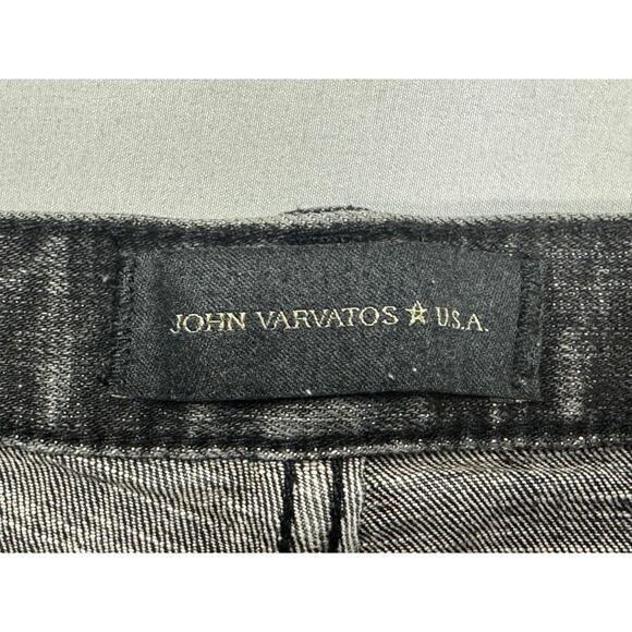 John Varvatos USA Men's Bowery Slim Straight Gray Denim Jeans - Size 32 (33x29) - Picture 4 of 6